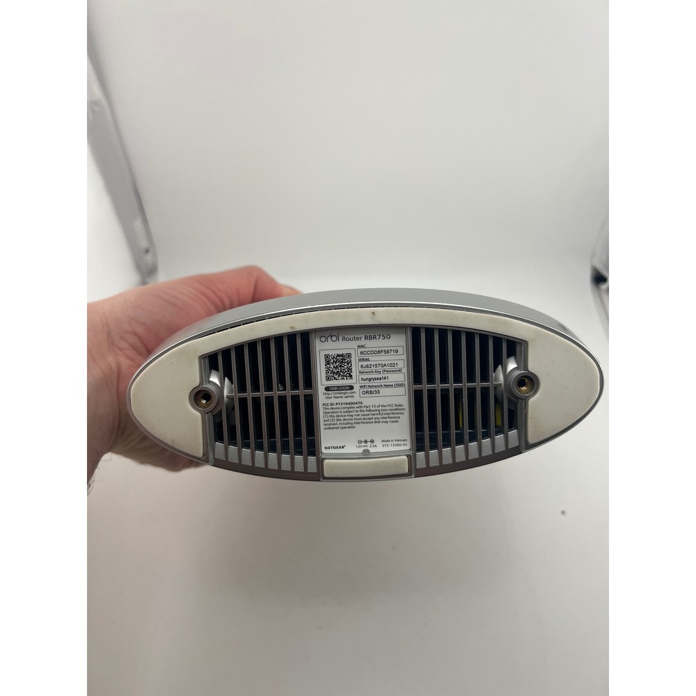 Netgear Orbi RBR750 AX4200 Tri-Band Mesh WiFi 6 Router White Silver - Picture 7 of 8